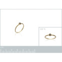 Bague plaqué or 750 5 microns et oxyde de zirconium