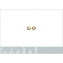 Boucles d'oreilles puces rondes 4 mm plaqué or 750 Oxyde de Zirconium