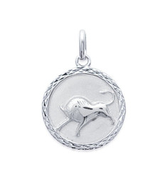 Pendentif argent massif 925 rhodié