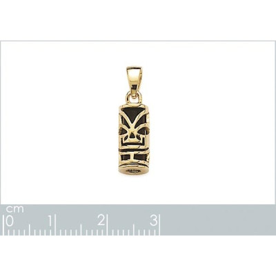 Pendentif plaqué or 750 3 microns et imitation onyx