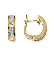 Créoles plaqué or 750 3 microns et oxyde de zirconium