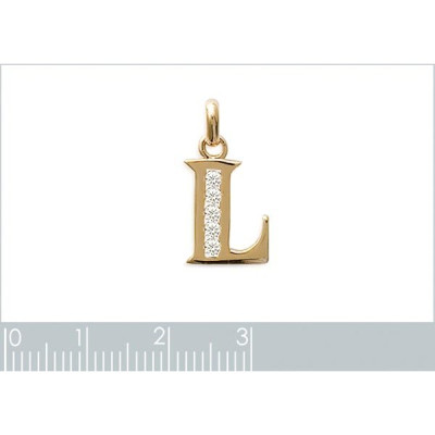 Pendentif plaqué or 750 3 microns et oxyde de zirconium