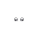 Boucles d'oreilles 3 mm boules puces clous - Salome - argent massif 925 rhodié