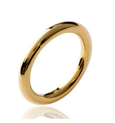 Bague plaqué or 750 3 microns