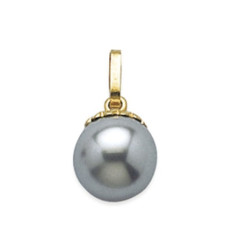 Pendentif plaqué or 750 3 microns et imitation perles