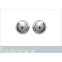 Boucles d'oreilles 12 mm boules puces clous - Alicia - argent massif 925 rhodié