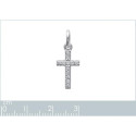 Pendentif argent massif 925 rhodié et oxyde de zirconium