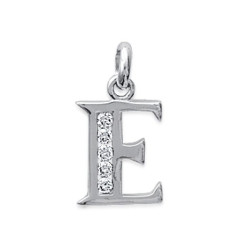 Pendentif argent massif 925 rhodié et oxyde de zirconium