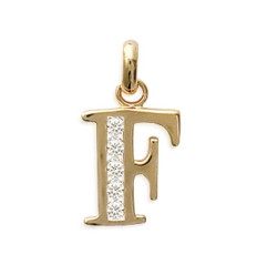 Pendentif plaqué or 750 3 microns et oxyde de zirconium