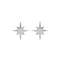 Boucles d'oreilles 6 mm étoiles scintillantes puces - Hanae - argent 925 rhodié