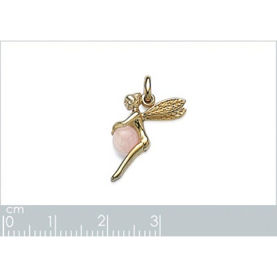 Pendentif plaqué or 750 3 microns et pierre véritable