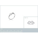 Bague argent massif 925 rhodié