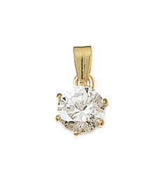 Pendentif plaqué or 750 3 microns et oxyde de zirconium