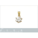 Pendentif plaqué or 750 3 microns et oxyde de zirconium