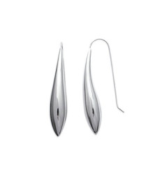 Boucles d'oreilles pendantes gouttes 30 mm crochets - Maeva - argent massif 925