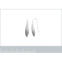 Boucles d'oreilles pendantes gouttes 30 mm crochets - Maeva - argent massif 925