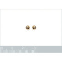 Boucles d'oreilles puces boules pleines 4 mm plaqué or jaune 750 tiges clous