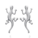 Boucles d'oreilles 15 mm salamandre lezard - Kelly - argent massif 925 rhodié
