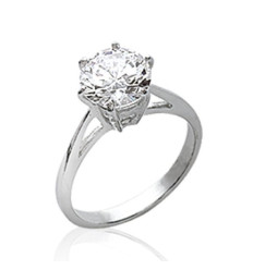 Bague argent massif 925 rhodié et oxyde de zirconium