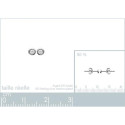 Puces d'oreilles clous rondes 2 mm - Jeanne - argent 925 rhodié - zircon blanc