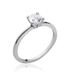 Bague argent massif 925 rhodié