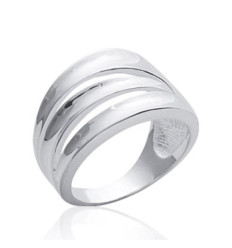 Bague argent massif 925 rhodié