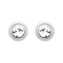 Boucles d'oreilles puces 3 mm - Naila - argent massif 925 - cristal transparent
