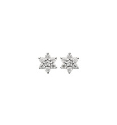 Boucles d'oreilles étoile 5 mm puces - Ethel - argent 925 rhodié - zirconium