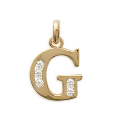 Pendentif plaqué or 750 3 microns et oxyde de zirconium