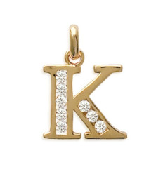 Pendentif plaqué or 750 3 microns et oxyde de zirconium