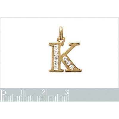 Pendentif plaqué or 750 3 microns et oxyde de zirconium