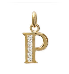 Pendentif plaqué or 750 3 microns et oxyde de zirconium