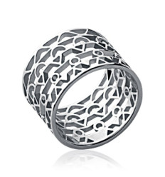 Bague argent massif 925 rhodié