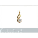 Pendentif plaqué or 750 3 microns et oxyde de zirconium