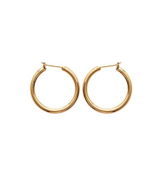 Créoles plaqué or 750 3 microns