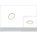 Bague plaqué or 750 5 microns bicolore et oxyde de zirconium