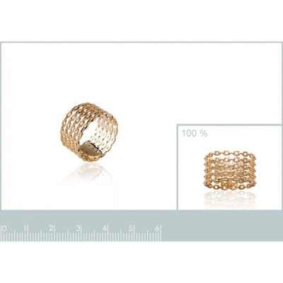 Bague plaqué or 750 3 microns
