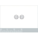 Boucles d'oreilles puces clous rondes 6 mm - Ariana - argent 925 - cristal blanc