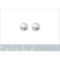 Boucles d'oreilles femme puces imitation Perles plaqué or 8 mm
