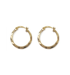 Créoles plaqué or 750 3 microns