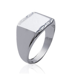 Bague argent massif 925 rhodié