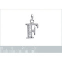 Pendentif argent massif 925 rhodié et oxyde de zirconium