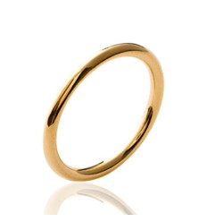Bague plaqué or 750 3 microns