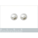 Boucles d'oreilles Plaqué Or 750 puces imitation Perles blanches 10 mm