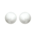 Boucles d'oreilles plaqué or 750 imitation perles blanches puces