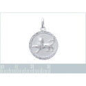 Pendentif argent massif 925 rhodié