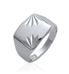 Bague argent massif 925 rhodié