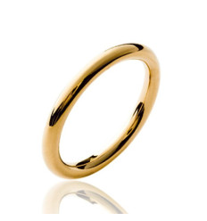 Bague plaqué or 750 3 microns