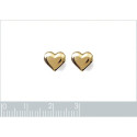 Boucles d'oreilles coeur Plaqué Or femme enfant puces 7mm x 6mm