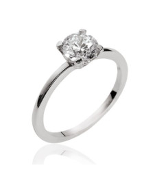 Bague argent massif 925 rhodié et oxyde de zirconium